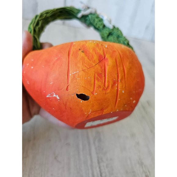 Vintage dept 56 carrot basket Easter decor as is spring bunny - Picture 6 of 9